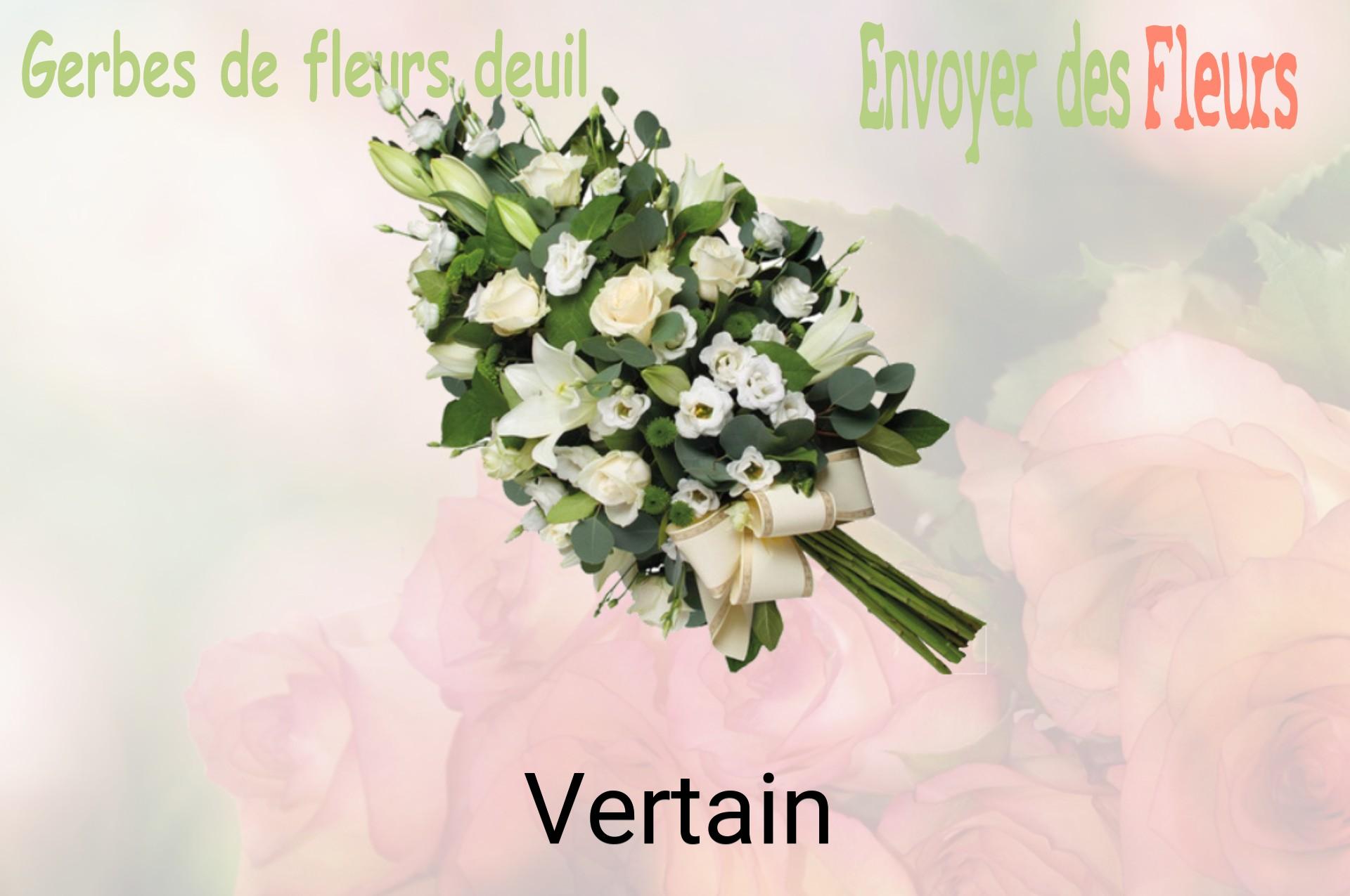 Gerbe de fleurs de deuil livrée à Vertain